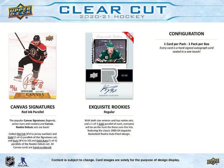 2020-21 Upper Deck Clear Cut Hockey