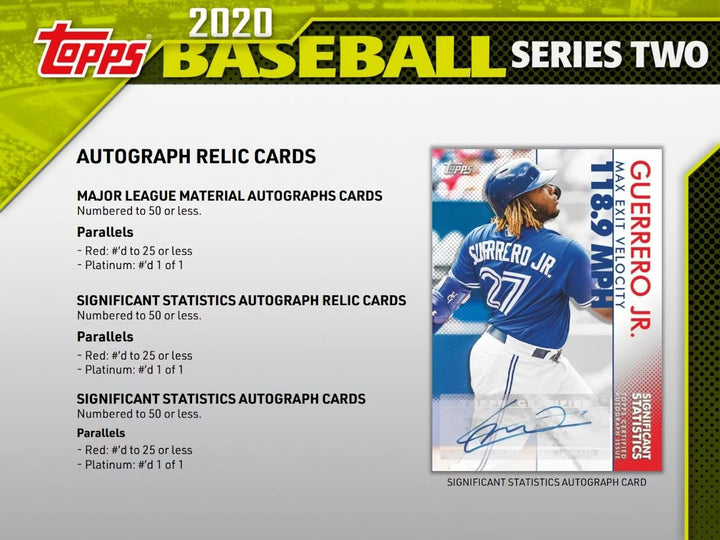 2020 Topps Series 2 Baseball Hobby Box
