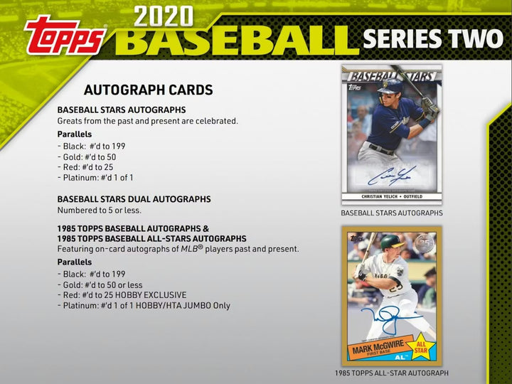 2020 Topps Series 2 Baseball Hobby Box