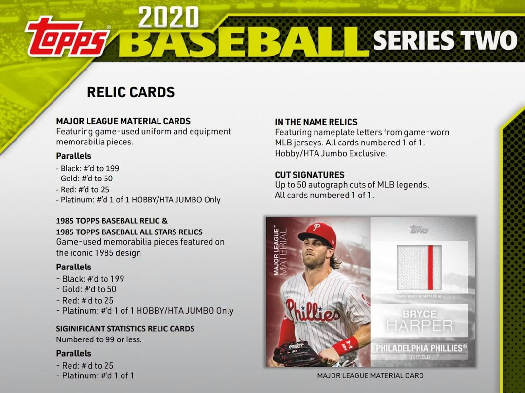 2020 Topps Series 2 Baseball Hobby Box