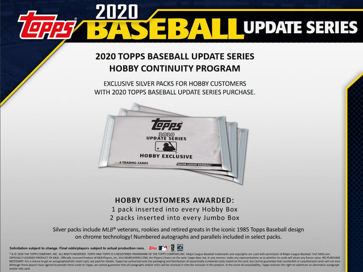 2020 Topps Update Series Jumbo Box