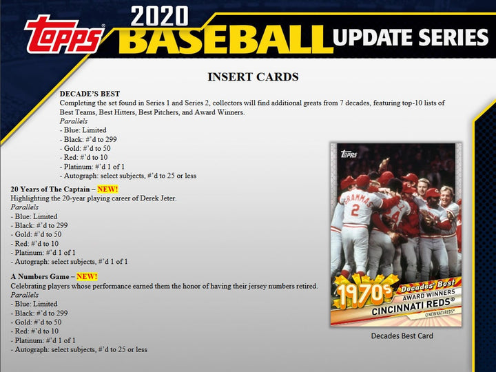 2020 Topps Update Series Jumbo Box