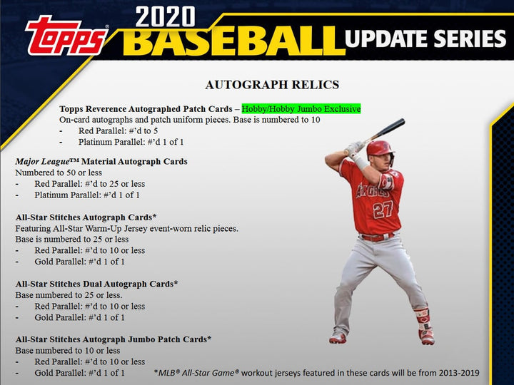 2020 Topps Update Series Jumbo Box