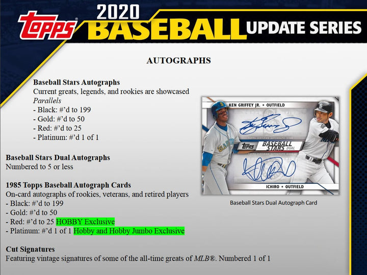 2020 Topps Update Series Jumbo Box