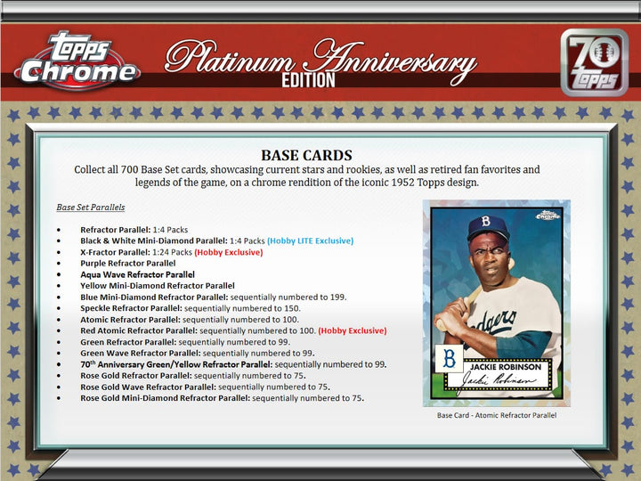 2021 Topps Chrome Platinum Anniversary Baseball Lite