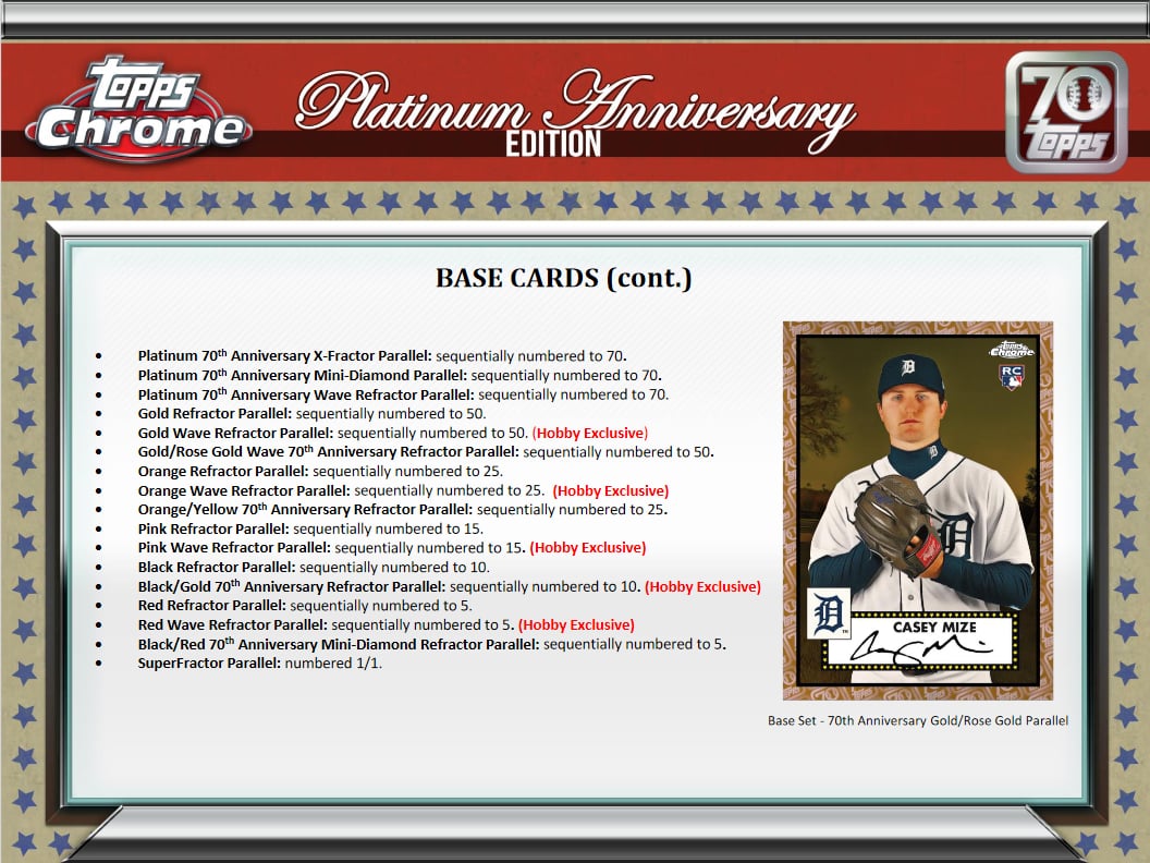 2021 Topps Chrome Platinum Anniversary Baseball Lite