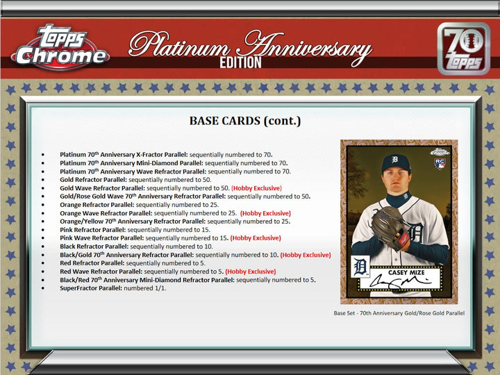 2021 Topps Chrome Platinum Anniversary Baseball Lite