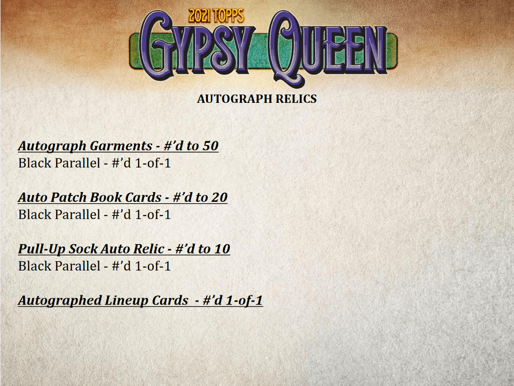 2021 Topps Gypsy Queen Baseball Hobby Box