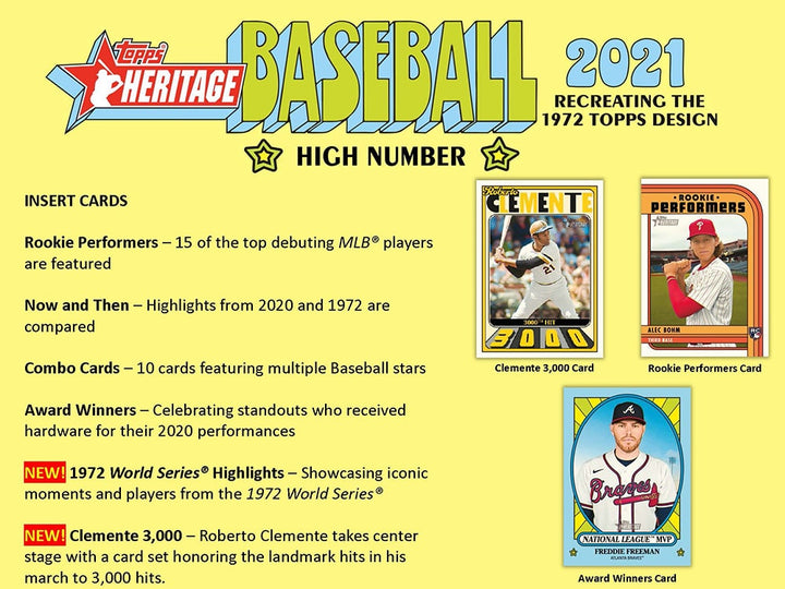 2021 Topps Heritage High Number Baseball Hobby