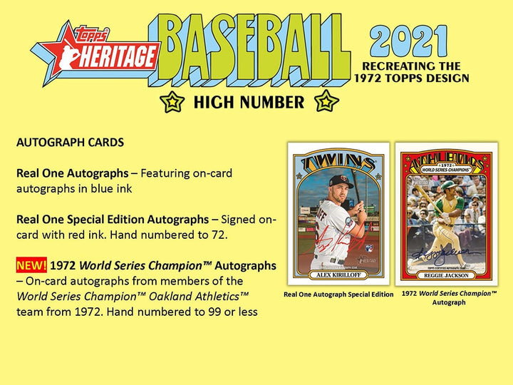 2021 Topps Heritage High Number Baseball Hobby