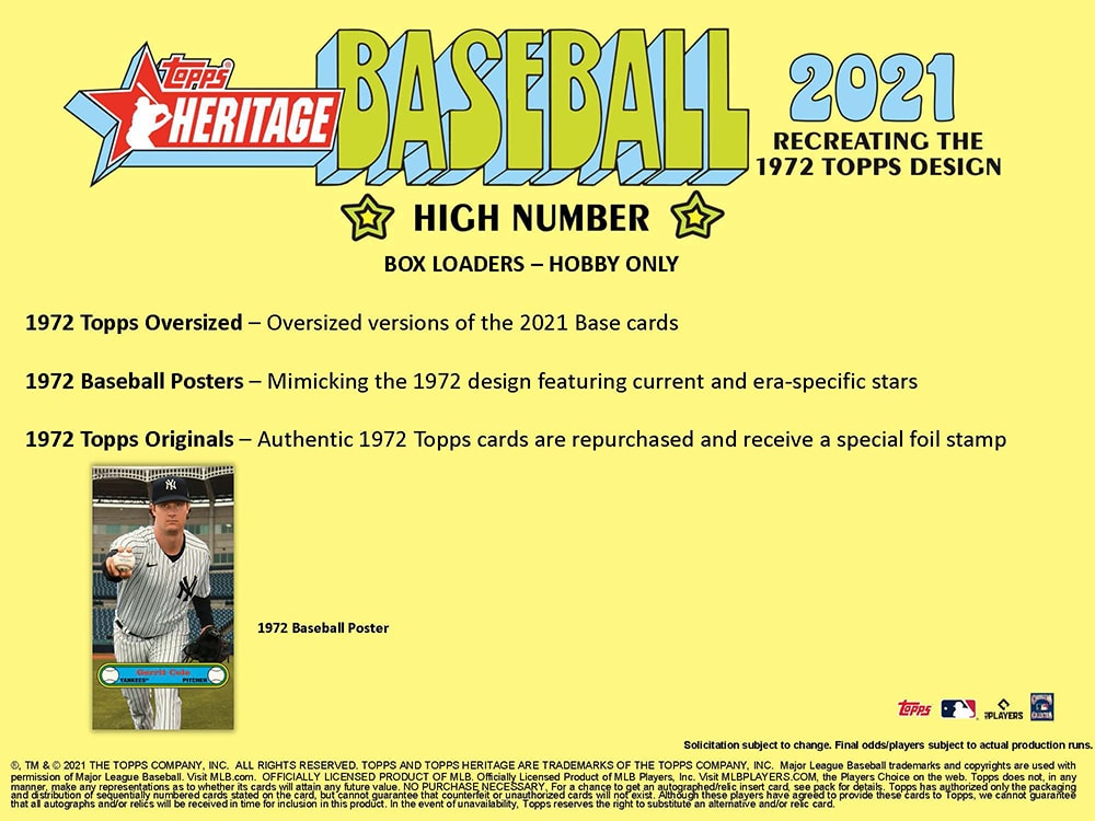 2021 Topps Heritage High Number Baseball Hobby