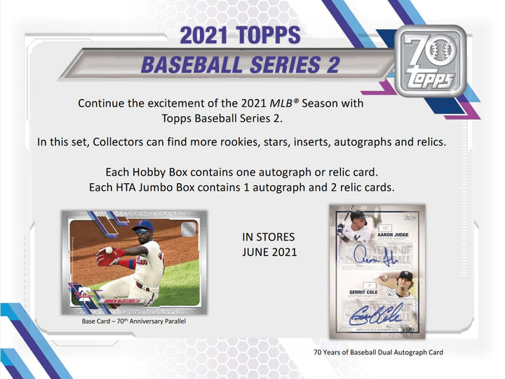 2021 Topps Series 2 Baseball Jumbo Box