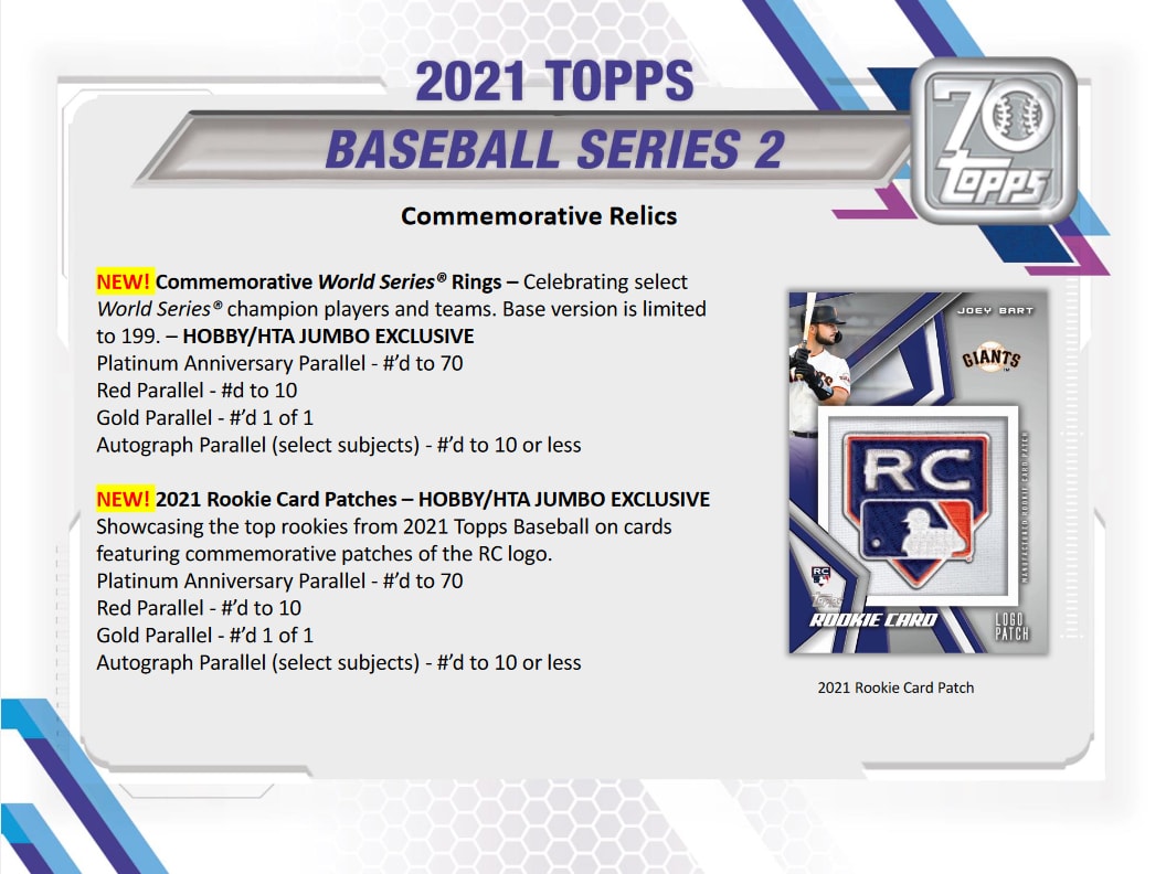 2021 Topps Series 2 Baseball Jumbo Box