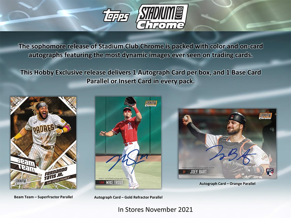 2021 Topps Stadium Club Chrome Baseball Hobby