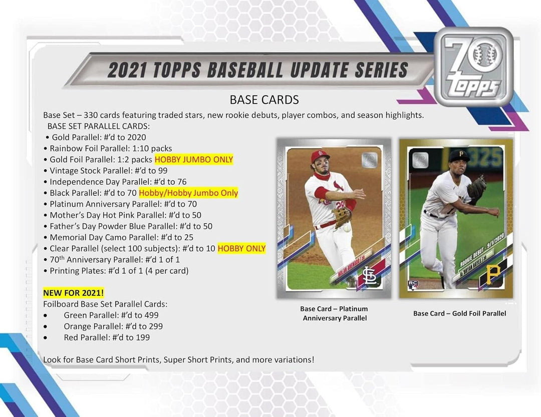 2021 Topps Update Series Jumbo