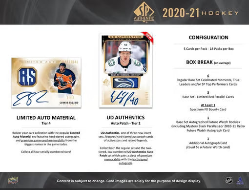 2020-21 Upper Deck SP Authentic