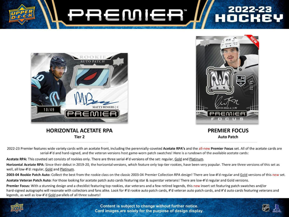2022-23 Upper Deck Premier Hockey
