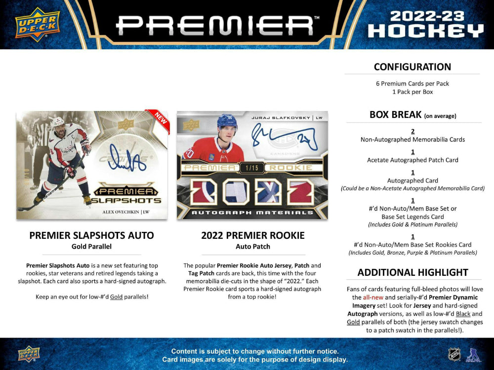 2022-23 Upper Deck Premier Hockey