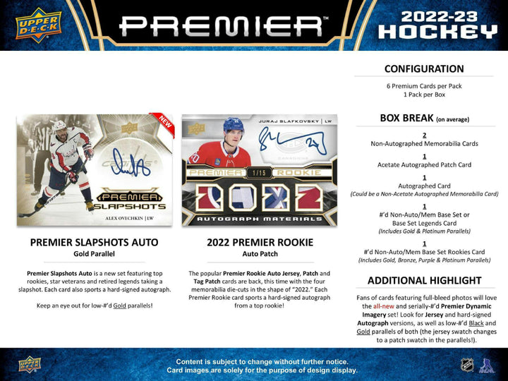 2022-23 Upper Deck Premier Hockey