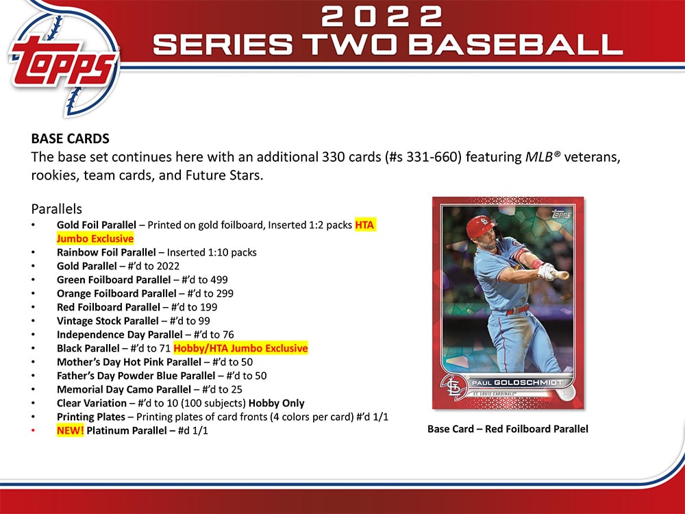 2022 Topps Series 2 Baseball Jumbo Box