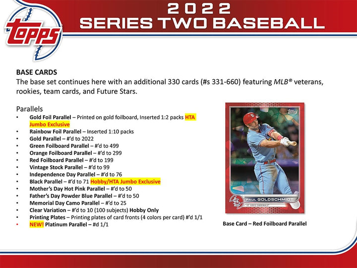 2022 Topps Series 2 Baseball Jumbo Box