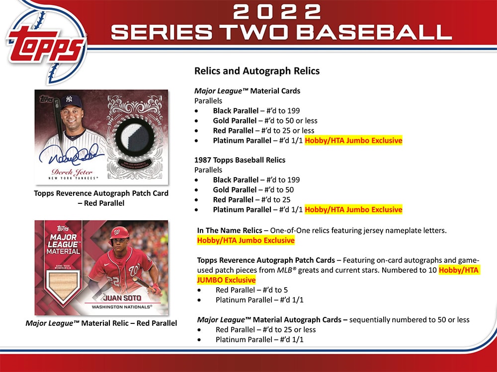 2022 Topps Series 2 Baseball Jumbo Box