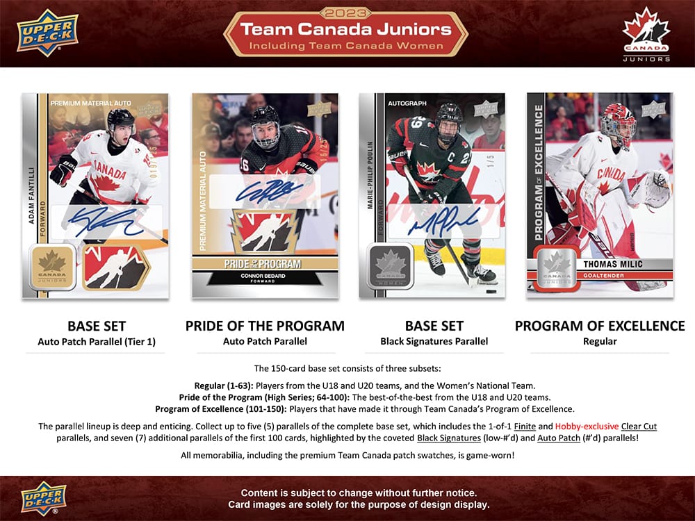 2023 Upper Deck Team Canada Juniors Pack