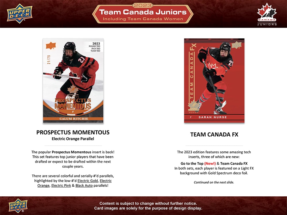 2023 Upper Deck Team Canada Juniors Pack