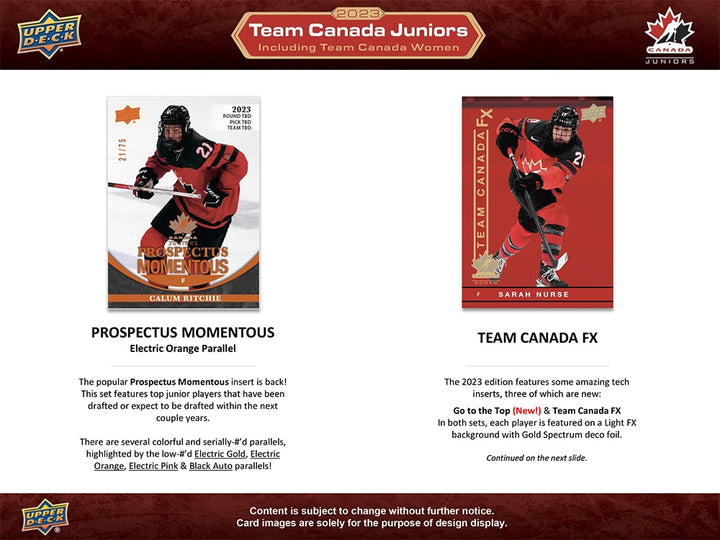 2023 Upper Deck Team Canada Juniors Pack