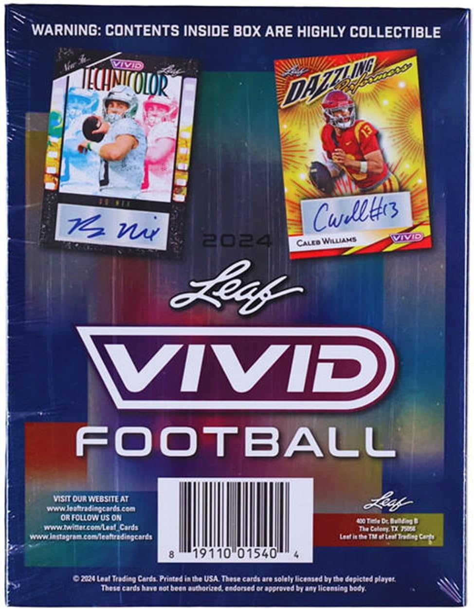 2024 Leaf Vivid Football Hobby Box