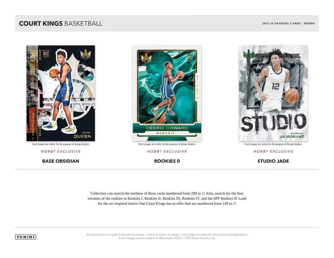 2025-26 Panini Court Kings Basketball Hobby Box