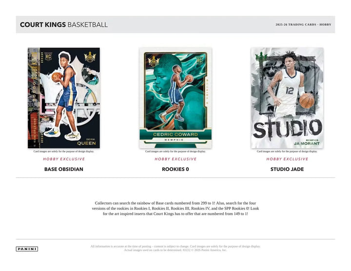 2025-26 Panini Court Kings Basketball Hobby Box