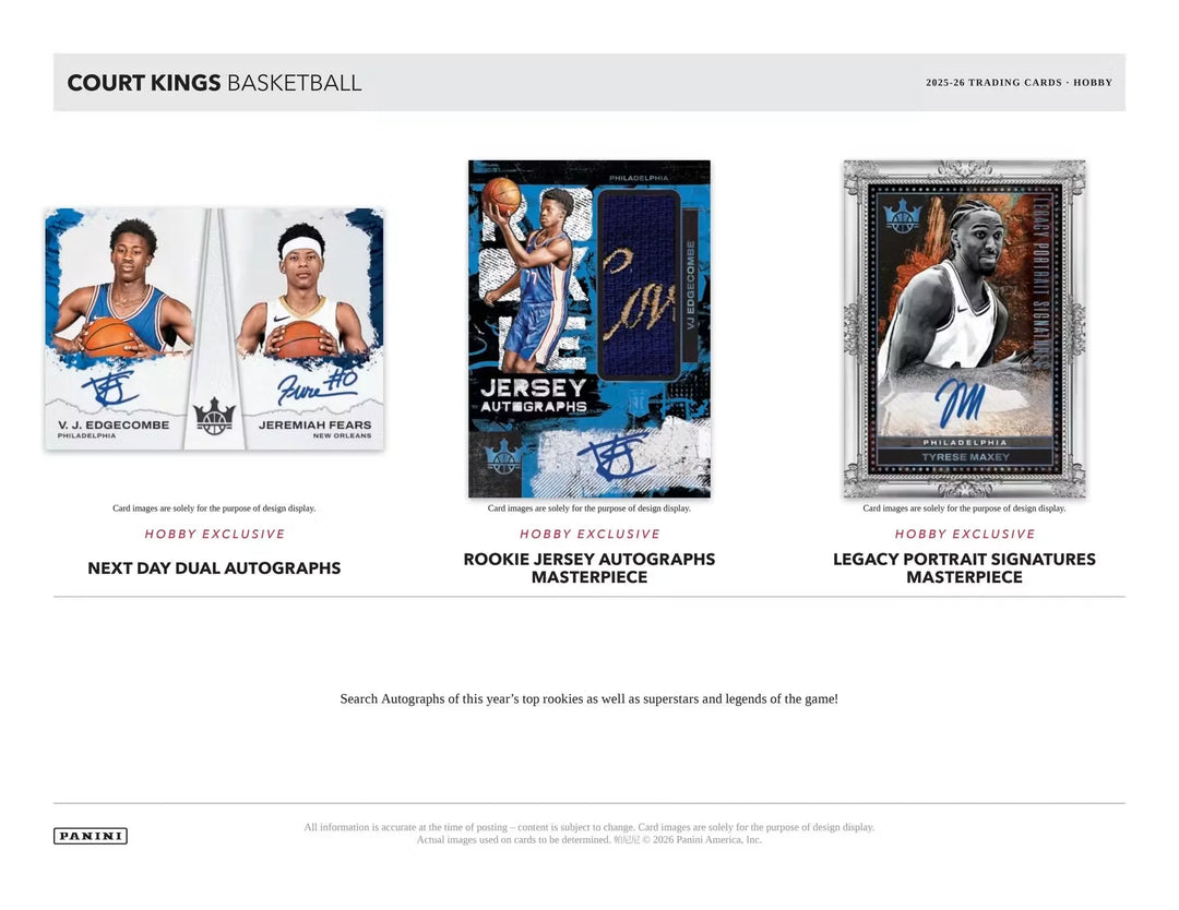 2025-26 Panini Court Kings Basketball Hobby Box