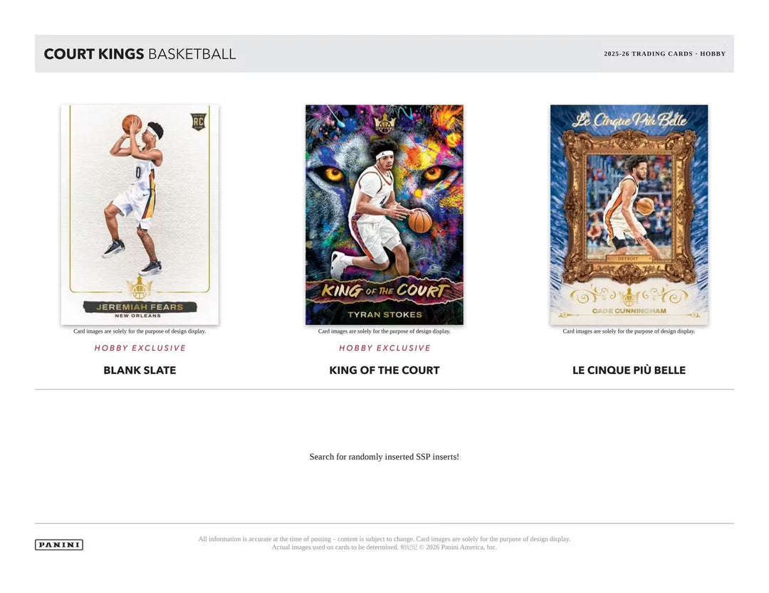 2025-26 Panini Court Kings Basketball Hobby Box