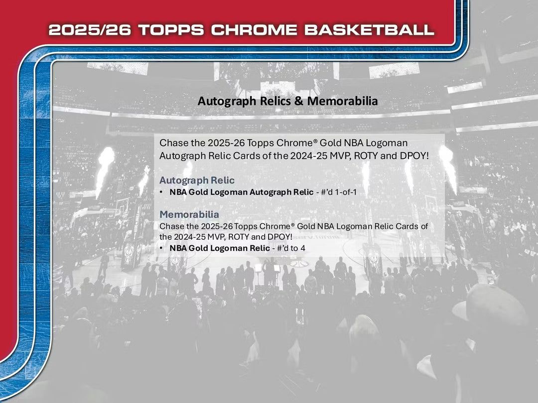2025-26 Topps Chrome Basketball Mega Box