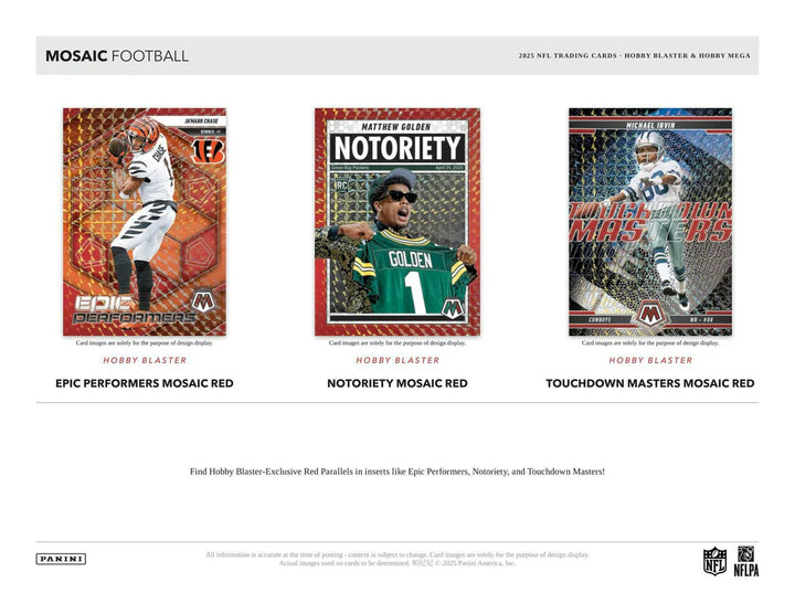 2025 Panini Mosaic NFL Football Mega Box