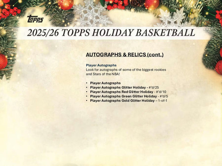 2025/26 Topps Holiday Mega Basketball Box
