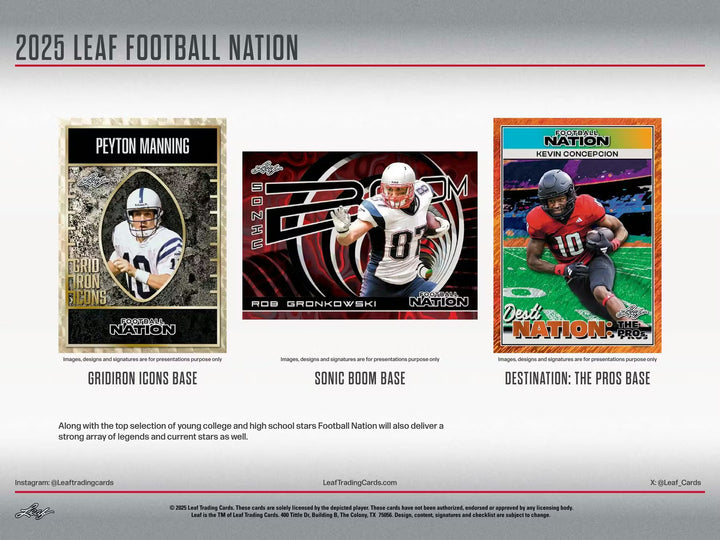 2025 Leaf Football Nation Hobby Box