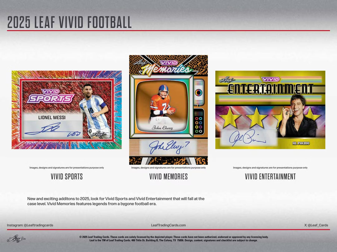2025 Leaf Vivid Football Hobby Box