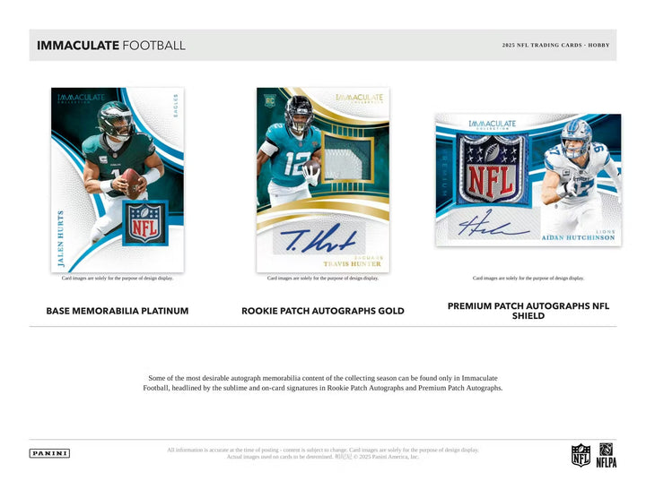2025 Panini Immaculate Football Collection Sealed Case (6 Boxes)