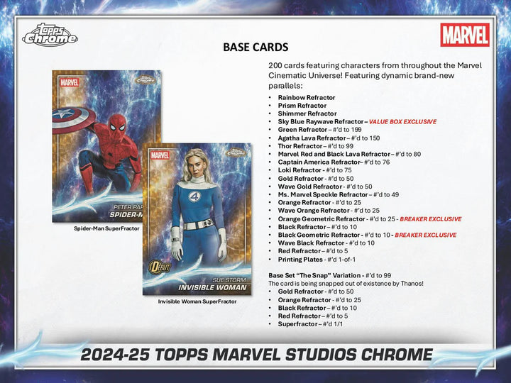 2025 Topps Marvel Cinema Chrome Value Box