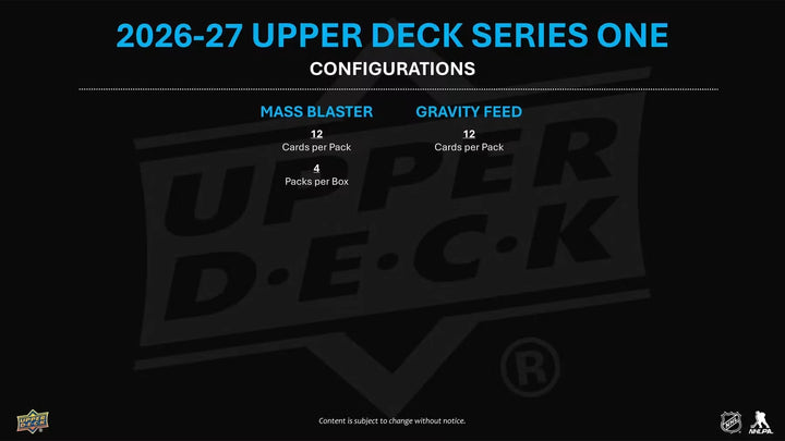 2026-27 Upper Deck Series 1 Hockey Tin