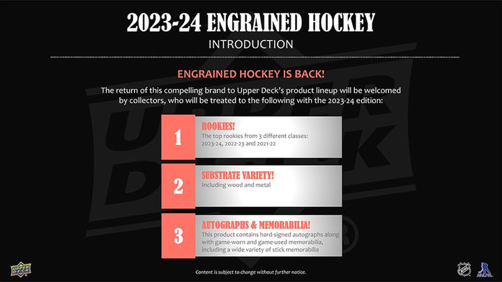 2023-24 Upper Deck Engrained Hockey