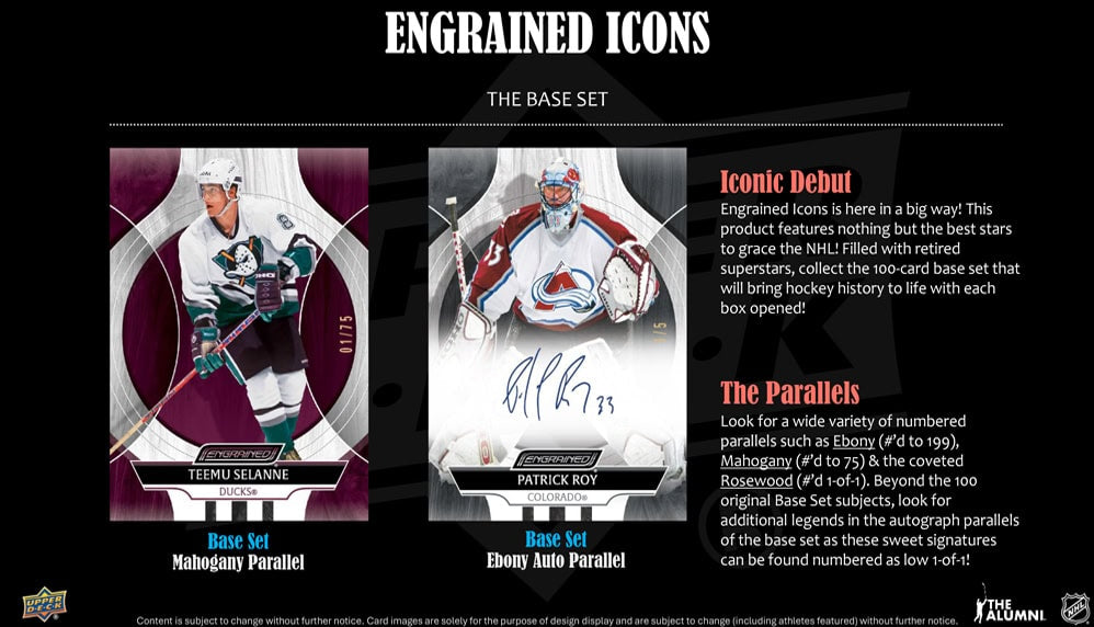 2024-25 Upper Deck Engrained Icons (Call For Pricing)