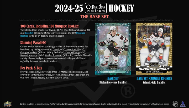 2024-25 O-Pee-Chee Platinum Hockey Hobby (Call For Pricing)