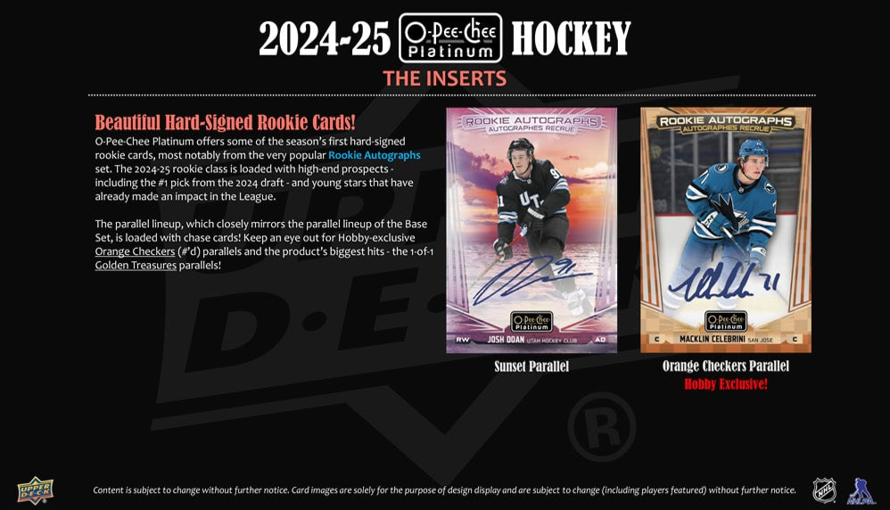 2024-25 O-Pee-Chee Platinum Hockey Hobby (Call For Pricing)