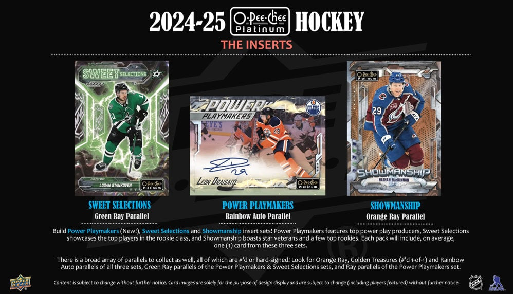 2024-25 O-Pee-Chee Platinum Hockey Hobby (Call For Pricing)