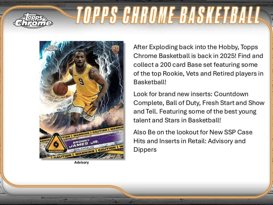 2024-25 Topps Chrome Basketball Value Box