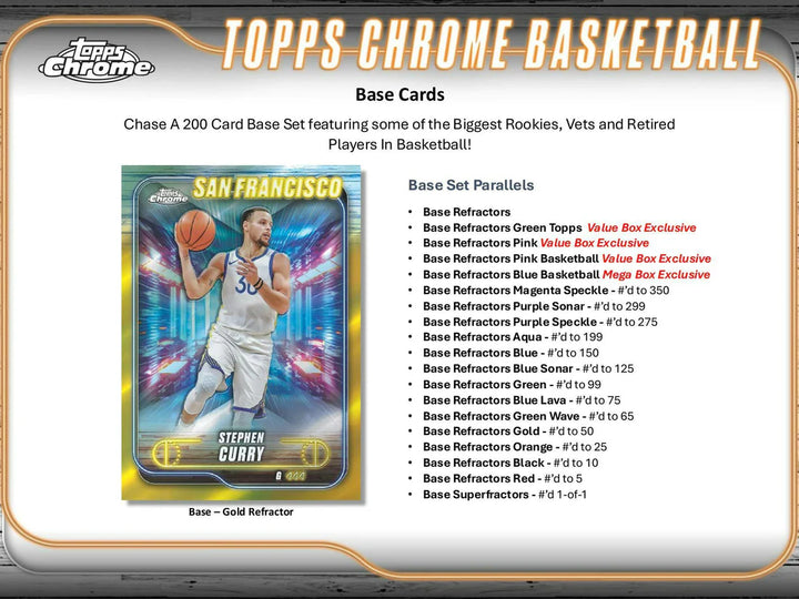 2024-25 Topps Chrome Basketball Value Box