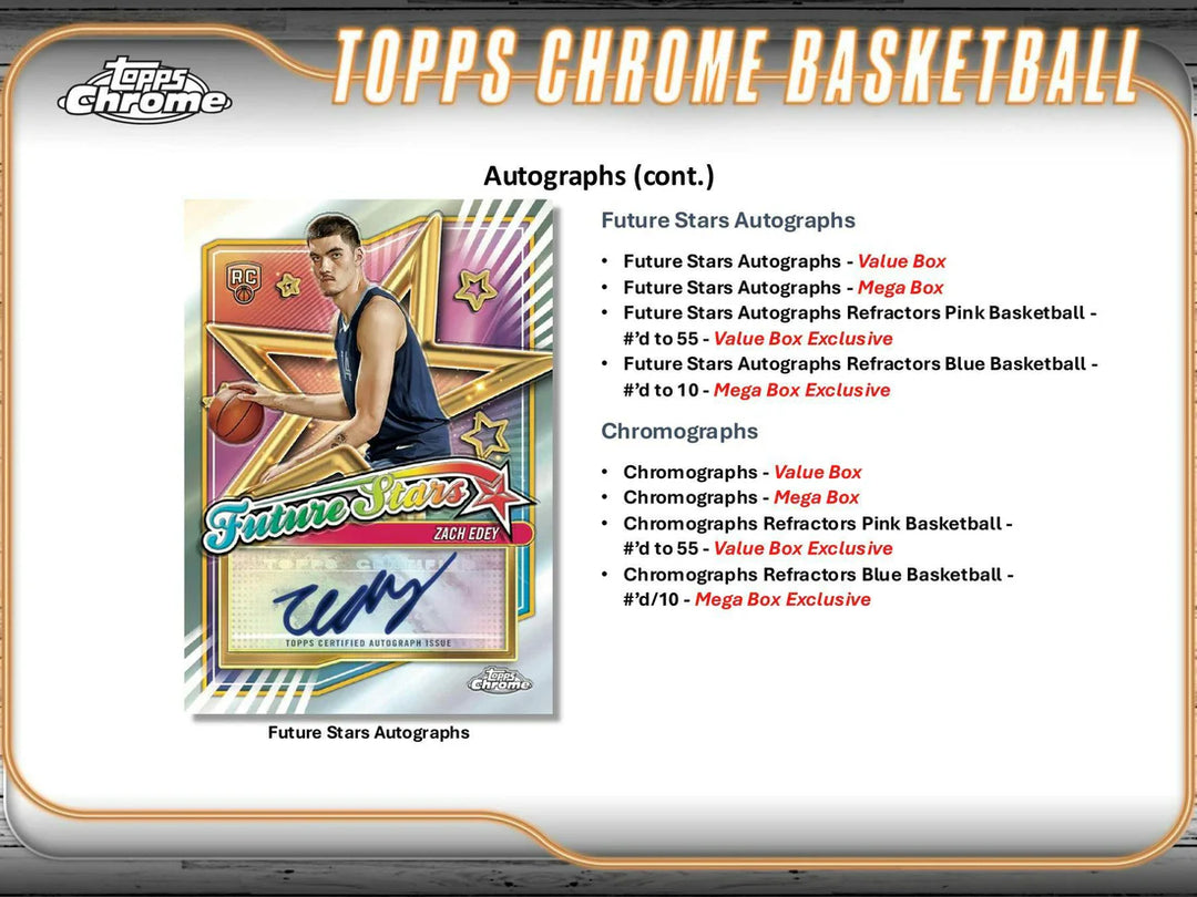 2024-25 Topps Chrome Basketball Value Box
